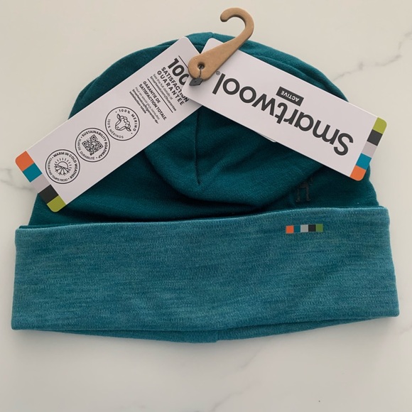 Smartwool Merino Wool Reversible Thermal Cuff Beanie Emerald Green NWT - Picture 1 of 5